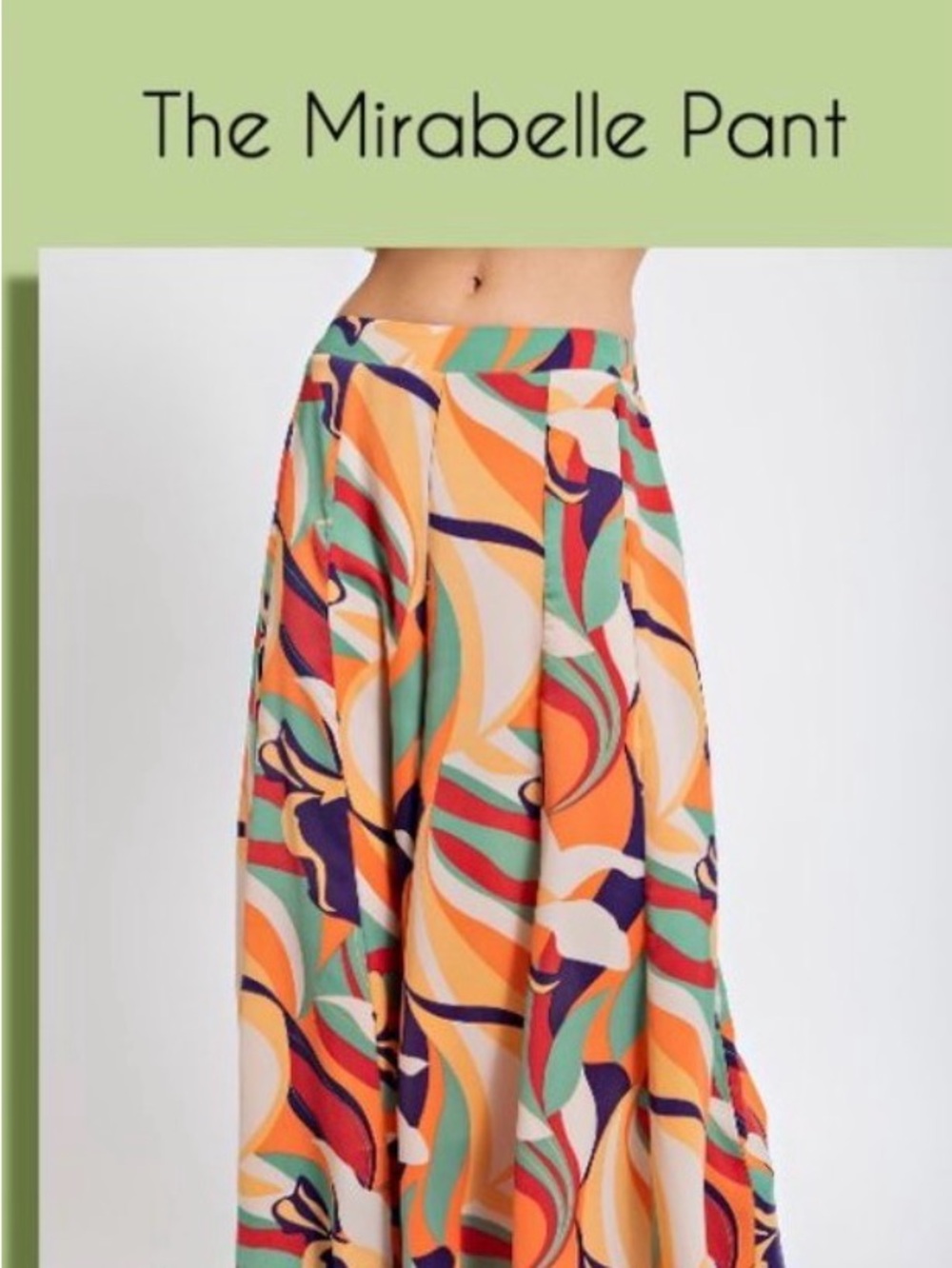The Mirabelle Pant — Women's Wide Leg Pants in Orange Multi